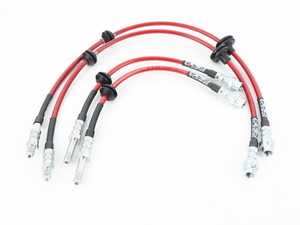 ES#4390740 - 008601LA09 - Exact-Fit Stainless Steel Brake Lines - Complete Kit - DOT-compliant 4 line kit to improve pedal feel in your vehicle. - ECS - BMW
