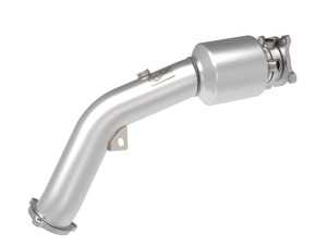 ES#4477611 - 48-36410-YC - Twisted Steel Down Pipe 3" 304 Stainless Steel W/ Cat - Includes a single high flow catalytic converter which is less restrictive than the factory converter providing maximum flow. - AFE - Audi