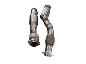 ES#4315333 - 11-070 - Active Autowerke BMW S58 F97/F98 X3M/X4M Downpipes w GESI CAT - The S58 downpipes are strategically engineered to virtually eliminate the immensely restrictive characteristics of the factory downpipes  therefore reducing radiant heat and increasing performance. - Active Autowerke - BMW