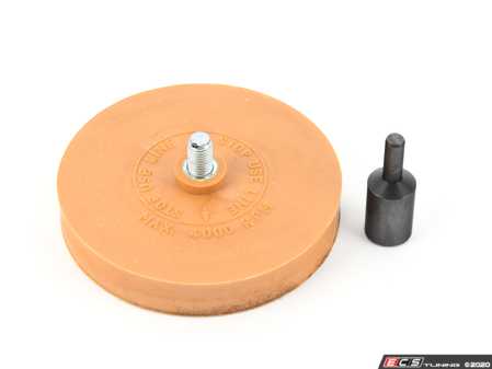 ES#4336510 - CTA1010 - 3.5" Eraser Wheel With Arbor Adapter - 3.5" diameter wheel quickly and cleanly removes pinstripes, decals, adhesive and double-faced tape from vehicle surfaces - CTA Tools - Audi BMW Volkswagen Mercedes Benz MINI Porsche