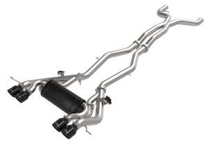 ES#4487342 - 49-36351-B - MACH Force-Xp Stainless Steel Cat-Back Exhaust System - Black Tips - Add power, sound and unique style to your BMW with this cat-back system from AFE! - AFE - BMW