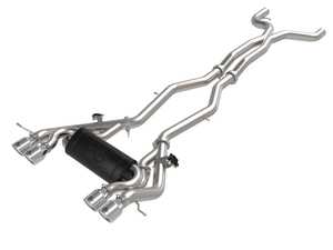 ES#4487340 - 49-36351-P - MACH Force-Xp Stainless Steel Cat-Back Exhaust System - Polished Tips - Add power, sound and unique style to your BMW with this cat-back system from AFE! - AFE - BMW