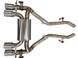 ES#4487372 - G8XAxLBckStBru - Valved Axle-Back Exhaust - Stainless Brushed Tips - Deep exhaust tone with the functionality of stock valve control. - Active Autowerke - BMW