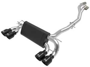 ES#4487379 - 49-36350-B - MACH Force-Xp Stainless Steel Cat-Back Exhaust System - Black Tips - Add power, sound and unique style to your BMW with this cat-back system from AFE! - AFE - BMW