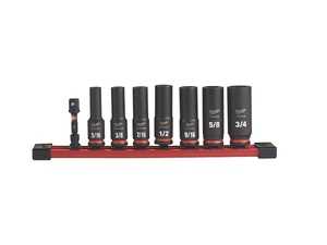 ES#4484381 - 49-66-7024 - 8PC SHOCKWAVE Impact Duty 3/8"" Drive SAE Deep 6 Point Socket Set - Our SHOCKWAVE Impact Duty&trade; 3/8" Drive 6 Point Socket Sets feature the boldest, longest-lasting markings and extreme impact durability in high torque applications. - Milwaukee - Audi BMW Volkswagen Mercedes Benz MINI Porsche