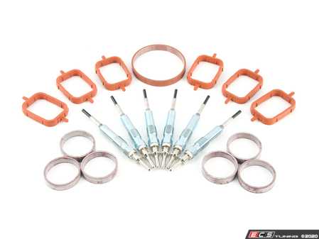 ES#4305397 - 12237807277KT2 - Glow Plug Service Kit  - Includes new intake gaskets and glow plugs - Assembled By ECS - BMW