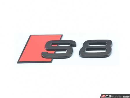 ES#4149322 - 4N0071804 - Black S8 Trunk Emblem  - Black out your trunk emblem. - Genuine Volkswagen Audi - Audi