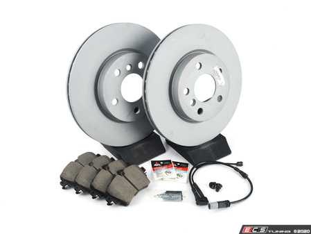 ES#4265965 - 34116866297KT3 - Front Brake Service Kit - Featuring ECS V5 coated rotors and ECS DD23 "Daily Driver" ceramic pads. - Assembled By ECS - MINI