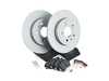 ES#4220527 - 8e0615601mkt10KT - Rear Brake Service Kit - Featuring Zimmermann rotors and ECS DD23 ceramic pads. - Assembled By ECS - Audi