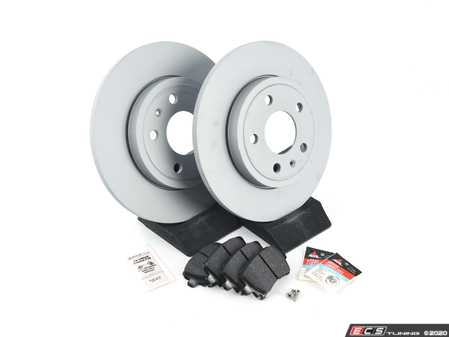 ES#4220527 - 8e0615601mkt10KT - Rear Brake Service Kit - Featuring Zimmermann rotors and ECS DD23 ceramic pads. - Assembled By ECS - Audi