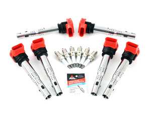 ES#4361442 - 06E905115GKT2 - Ignition Service Kit - Includes six Bremi red coil packs and six NGK spark plugs to service your ignition - Assembled By ECS - Audi
