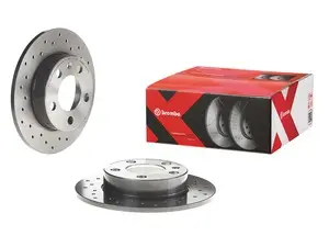 Rear Cross Drilled UV Coated Brake Rotors - Pair (282x12)