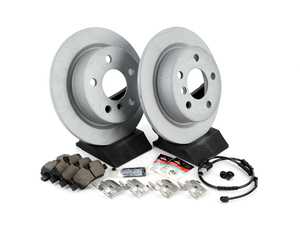 ES#4265966 - 34116866297KT4 - Rear Brake Service Kit - Featuring ECS V5 coated rotors and ECS DD23 "Daily Driver" ceramic pads. - Assembled By ECS - MINI