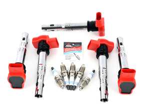ES#4361443 - 06E905115GKT3 - Ignition Service Kit - Includes five Bremi red coil packs and five Bosch spark plugs - Assembled By ECS - Volkswagen