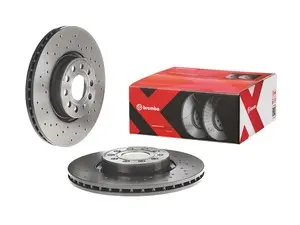 Front UV Coated Cross-Drilled Brake Rotors - Pair (312x25)
