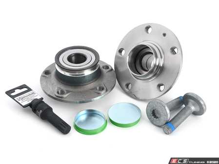 ES#4414090 - 8V0598611AKT2 - Rear Wheel Bearing Kit With Service Tools (30mm ID) - Featuring Bremmen Parts rear wheel bearings with mounting hardware and service tools - Assembled By ECS - Audi Volkswagen