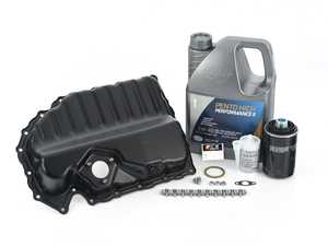 ES#2602457 - 06J103600TKT - Oil Pan Replacement Kit - Everything required to replace your leaking pan, including the oil change - Assembled By ECS - Audi