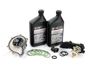 ES#4472399 - 06E121018KKT - Water Pump Kit - Includes a new water pump and thermostat - Assembled By ECS - Audi