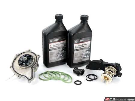 ES#4472399 - 06E121018KKT - Water Pump Kit - Includes a new water pump and thermostat - Assembled By ECS - Audi