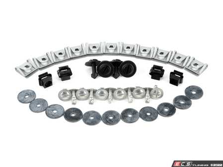 ES#3184623 - 8D0805960121kt - Front Belly Pan Installation Hardware Kit - Includes required hardware to secure your front Belly Pan - Assembled By ECS - Audi Volkswagen