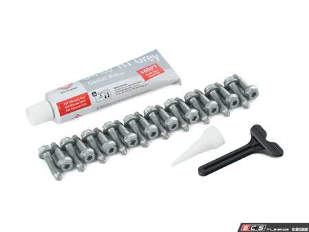 ES#3979073 - n90735604kt1KT - Oil Pan Installation Kit  - All the hardware needed for a smooth oil pan replacement - Assembled By ECS - Audi Volkswagen