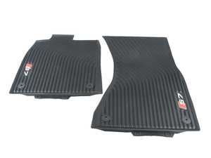 ES#3233154 - 4G8061221A041 - All-Weather Rubber Floor Mats - Front - Black with 'S7' Logo - Extremely durable all weather mats to protect your carpet - Genuine Volkswagen Audi - Audi