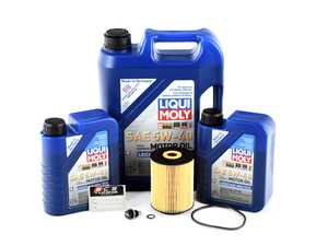 ES#4213752 - VR612VOILKT12 - Liqui Moly Leichtlauf Oil Service Kit (5w-40) - With ECS Magnetic Drain Plug - Includes Hengst filter and Liqui Moly Leichtlauf High Tech A40 Spec oil - Assembled By ECS - Audi Volkswagen Porsche