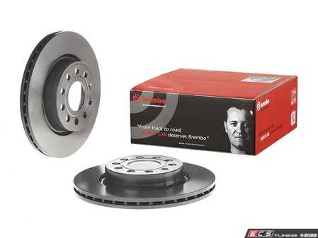 ES#4490218 - 5c0615301cKT - Front UV Coated Brake Rotors - Pair (280x22) - Features Brembo's special UV paint treatment that guarantees superior corrosion resistance. - Brembo - Volkswagen