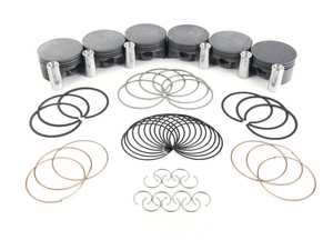 ES#4414280 - 197843112 - MAHLE Forged Piston Kit 84.127mm - M54 - 3.0L - Forged 4032.  Phosphate + Grafal - Mahle Motorsports - BMW
