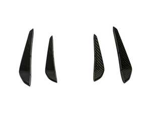 ES#4490527 - G8XCNRDS - Dry-Carbon Fiber Front Bumper Canards - Produced in a standard carbon weave. - Suvneer - BMW