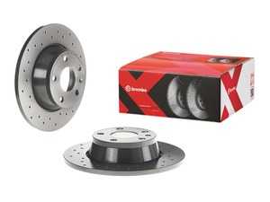 ES#4491349 - 8j0615601xKT - Rear UV Coated Cross Drilled Brake Rotors - Pair (286x12) - Features Brembo's special UV paint treatment that guarantees superior corrosion resistance. - Brembo - Audi