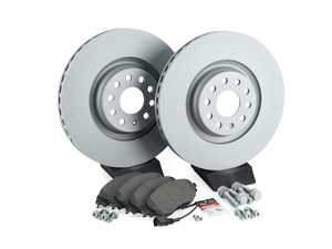ES#3538360 - 1k0615301adKT3 - Front Brake Service Kit (340x30) - Featuring Zimmerman rotors and ECS DD23 "Daily Driver" ceramic pads. - Assembled By ECS - Audi Volkswagen