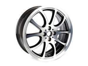 ES#65056 - 36116777973 - R105 JCW Double Spoke Wheel 18" (4x100) Bright Turned - Priced Each   - (NO LONGER AVAILABLE) - 18 x 7J ET:52 Ronal Wheel, 1 Wheel left then NLA!! - Genuine MINI - 