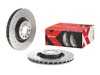 ES#4491554 - 1k0615301ab1KT - Front Cross Drilled UV Brake Rotors - Pair (345x30) - Upgrade to a cross-drilled rotor for improved braking - Brembo - Audi Volkswagen