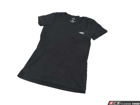 ES#3440178 - ACM3013BLKMD - Scoopneck T-Shirt - Black - Ladies Medium - This Ladies Scoopneck T-Shirt is the most flattering basic tee you will own - Genuine Volkswagen Audi - Audi