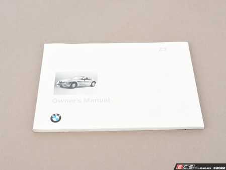ES#13132 - 01419789477 - Owner's Handbook Z3 E36/7 - Genuine BMW - BMW