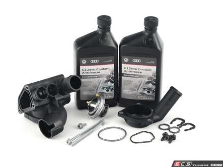 ES#2680972 - G013A8J1GKT - Thermostat Replacement Kit - Maintain proper operating temperature with a new thermostat, housings and hardware - Genuine Volkswagen Audi - Volkswagen