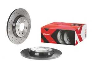 ES#4487947 - 8K0615601BXKT - Cross Drilled UV Coated Brake Rotors - Pair (300x12) - Features Brembo's special UV paint treatment that guarantees superior corrosion resistance. - Brembo - Audi