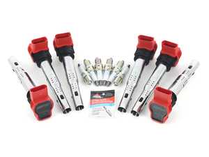 ES#4475350 - 101905631G1KT - Performance Ignition Service Kit - Includes six Red APR coil packs and spark plugs to service your ignition - Assembled By ECS - Audi