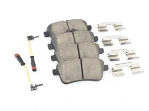 ES#3980589 - EUR1630A - Rear Premium Ceramic Brake Pad Set - Includes Brake Pad Sensors and Shims - Akebono - Mercedes Benz