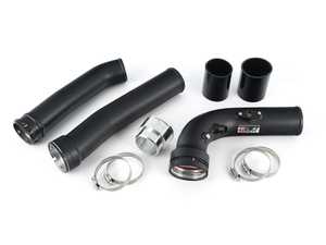 ES#4428240 - 090701ECS09 - N20 Charge Pipe & Boost Pipe Kit - Powdercoated Black - Replaces your stock plastic charge pipe and boost pipe for improved flow, horsepower, reliability! - ECS - BMW