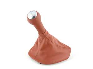 ES#1499791 - 99742407501FPW - Shift Knob With Boot - Terracotta - Leather with aluminum-look shift pattern - Genuine Porsche - Porsche