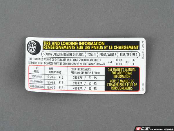 Genuine Volkswagen Audi - 5GM010000AL - LABEL (5GM 010 000 AL)
