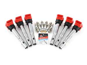 ES#4361440 - 06E905115GKT1 - Ignition Service Kit - Includes six Bremi red coil packs and six Genuine spark plugs to service your ignition - Assembled By ECS - Audi