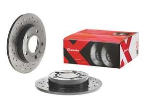 ES#4492761 - 8e0615601bxKT - Cross Drilled UV Coated Brake Rotors - Pair (245x10) - Features Brembo's special UV paint treatment that guarantees superior corrosion resistance. - Brembo - Audi