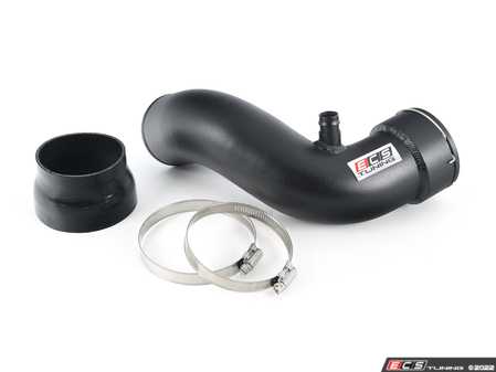 ES#4428290 - 090764ECS09 - B58 Turbo Inlet Boost Pipe - Powdercoated Black - Replaces your stock plastic boost pipe for improved flow and reliability - CThis runs from the intake box to the turbo inlet. - ECS - BMW