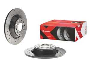 ES#4492838 - 4f0615601exKT - Cross Drilled UV Coated Brake Rotors - Pair (302x12) - Features Brembo's special UV paint treatment that guarantees superior corrosion resistance. - Brembo - Audi