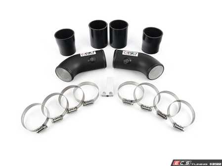ES#4428251 - 090713ECS09 - S63 Charge Pipe Kit - Powdercoated Black - Replaces your stock plastic charge pipes for improved flow, horsepower, reliability! - ECS - BMW