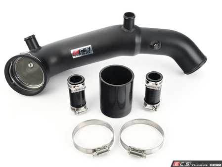 ES#4428280 - 090753ECS09 - N54 Charge Pipe Kit - Powdercoated Black - Replaces your stock plastic charge pipe for improved flow, horsepower, reliability! - ECS - BMW