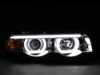 ES#3021476 - LHPE3895TM - LED Dual Halo Projector Headlight Set - Chrome Housing/Clear Lens - E38 - Chrome housing, clear lens dual halo projector headlights with LED light bar - Spec-D Tuning - BMW